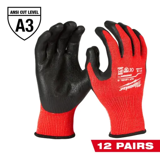 [MIA-48-22-8930V] (12)CUT 3 NITRILE GLOVE VEND 12PK-S