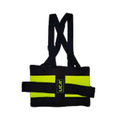 [LIC-FL600HV-XL] FAJA ELÁSTICA ALTA VISIBILIDAD 3ER CINTURON  C/TIRANTE NEGRO LICA  XL