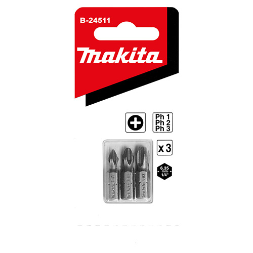 [MAA-B-24511] JUEGO DE PUNTAS PARA DESATORNILLADOR 3 PZAS. (MAA-B24511)