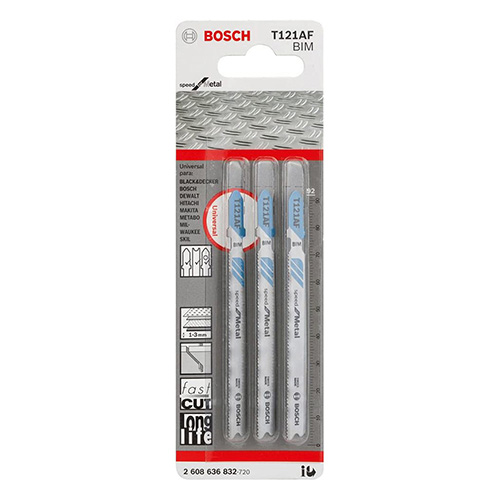 [BOA-2608636832] PAQUETE DE 3 SEGUETAS P/CALADORA METAL DELGADA 1-3mm (BOA-T121AF)