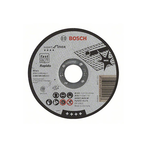 [BOA-2608600545] DISCO P/CORTE METAL 4 1/2 X 1mm X 7/8 SUPERDELGADO A. INOX. MEDIA (USO LIGERO)