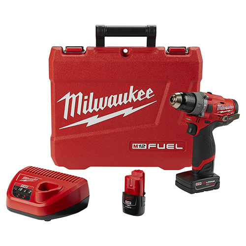 [MIL-2504-22] TALADRO/ROTOM./ATORN. 1/2 12 V FUEL S/CARBONES ION-LITIO C/2 BAT. 2 AMP C/ESTUCH