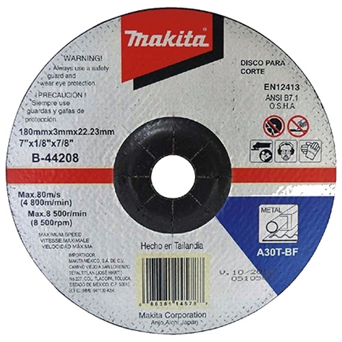 [MAA-B-44208] DISCO P/CORTE METAL 7 X 7/8 X 3mm (CUBO) SUBSTITUYE AL MAA-A83618 (MAA-B44208)