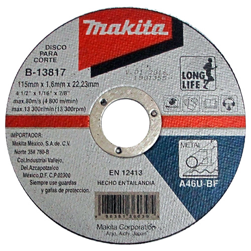 [MAA-B-13817] DISCO P/CORTE DE METAL PRECISO 4 1/2 X 7/8 X 1.6mm (MAA-B13817)