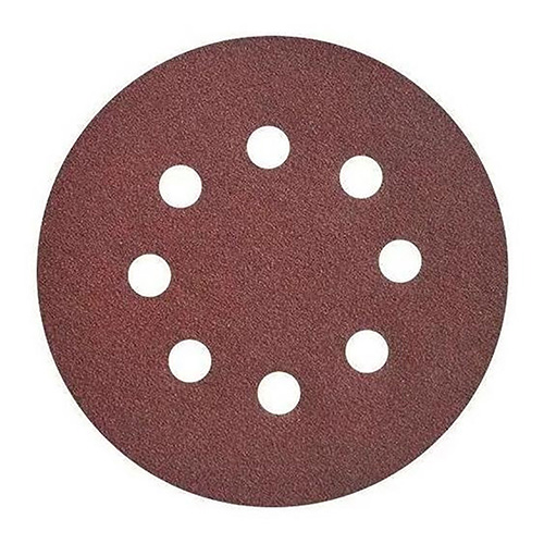 [FAN-03450] DISCO DE LIJA C/VELCRO 5 GRANO 60 C/8 HOYOS (PAQ. 50 PZAS.)