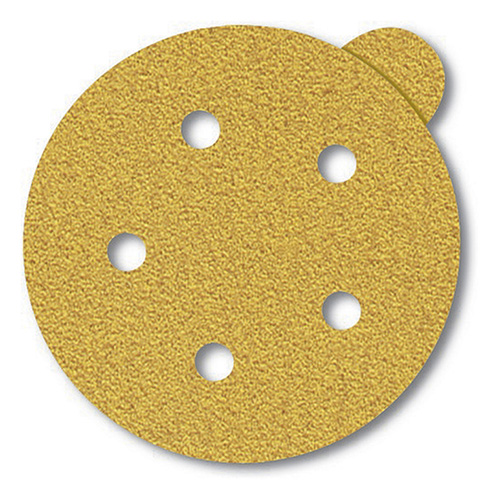 [FAN-20233] DISCO DE LIJA C/VELCRO 5 GRANO 120 C/5 PERFORACIONES (PAQ. 100 PZAS.)