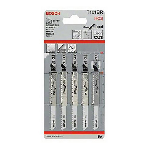 [BOA-2608667306] PAQUETE DE 5 SEGUETAS P/CALADORA MADERA CORTE REVERSIBLE BOSCH (BOA-T101BR)