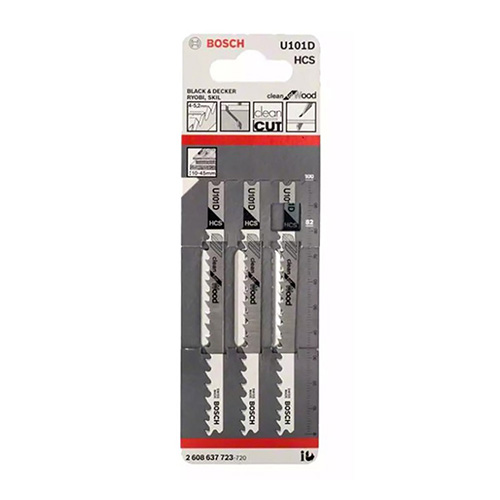 [BOA-2608637723] PAQUETE DE 3 SEGUETAS P/CALADORA MADERA CORTE RAPIDO BD (BOA-U101D)