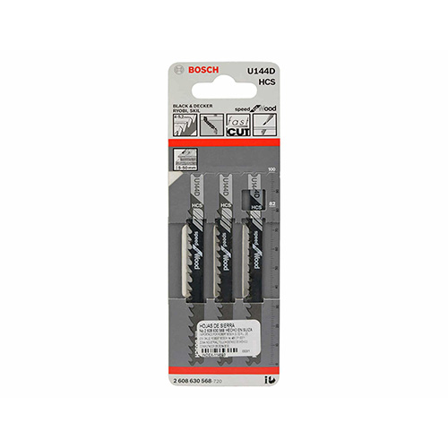 [BOA-2608630568] PAQUETE DE 3 SEGUETAS P/CALADORA MADERA CORTE RAPIDO BD (BOA-U144D)