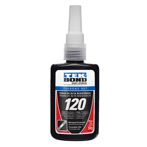 [TEK-251517] TRABA ROSCAS AT 120 TEKBOND 50 g TUBO APLICADOR COLOR ROJO (69957326893)