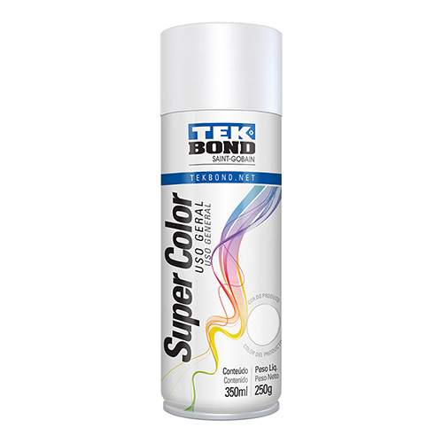[TEK-381013] PINTURA EN SPRAY TEKBOND BLANCO MATE  (350 ML/250 G) USO GENERAL (69957327126)