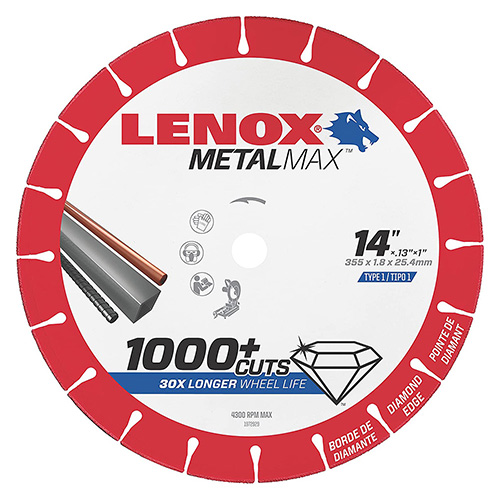 [LEN-1972929] DISCO DE DIAMANTE 14 X 1 P/CORTE DE METAL (APROX. 1,000 CORTES)