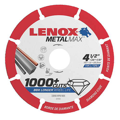 [LEN-1972921] DISCO DE DIAMANTE 4 1/2 X 0.5 X 7/8 P/CORTE DE METAL (APROX. 1000 CORTES)