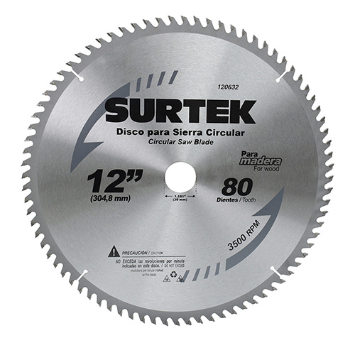 [SUR-120632] SIERRA CIRCULAR 80 DIENTES 12 DIAMETRO