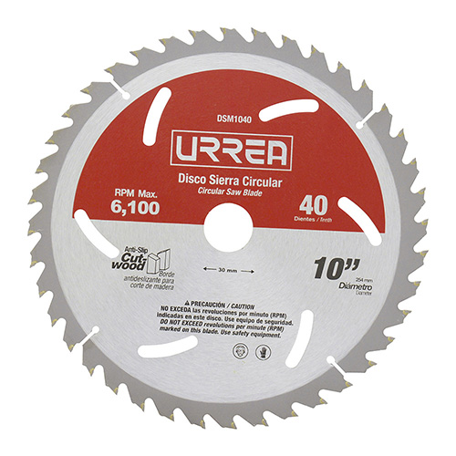 [URR-DSM1040] DISCO PARA SIERRA CIRCULAR 10 40 DIENTES