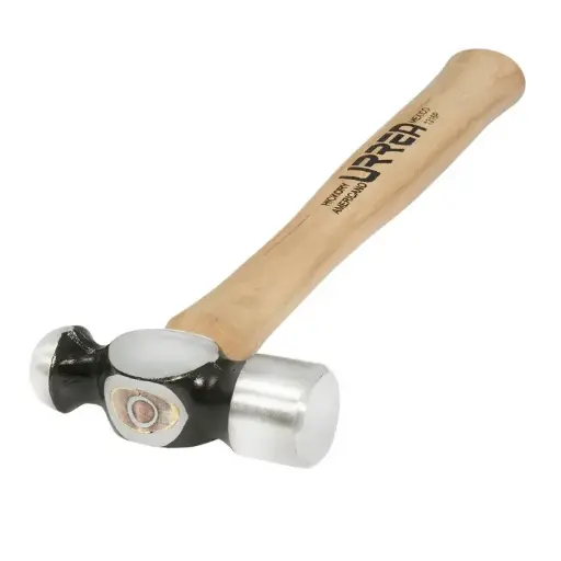 [URR-1316P] MARTILLO MAQUINADO DE BOLA C/MANGO DE MADERA HICKORY AMERICANO DE 13 16 OZ