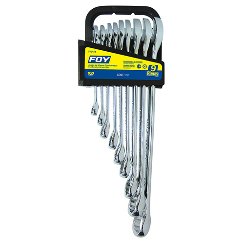 [FOY-140458] JUEGO DE LLAVES COMBINADAS ESTANDAR CON 9 PZAS FOY TOOLS