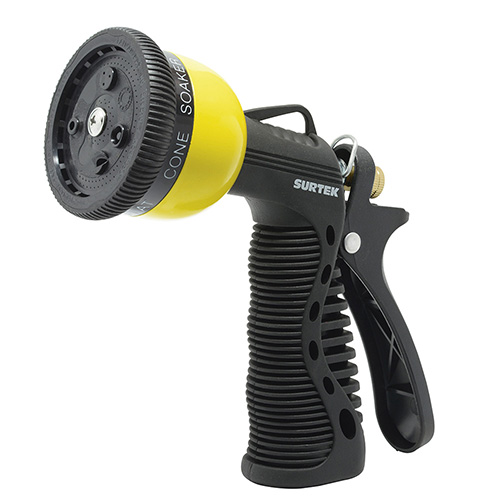 [SUR-130340] PISTOLA DE RIEGO C/RECUBRIMIENTO DE PVC Y 7 FUNCIONES