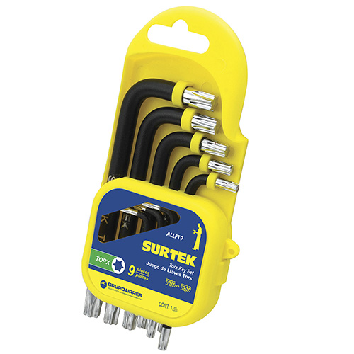 [SUR-ALLFT9] JUEGO DE 9 LLAVES TORX EN ESTUCHE TIPO NAVAJA