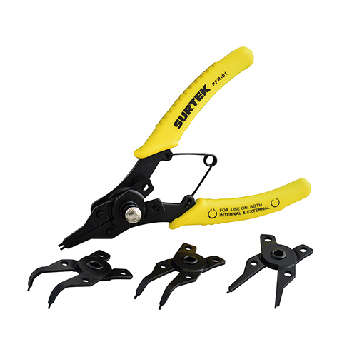 [SUR-PFR01] JUEGO PROFESIONAL PINZA PARA ANILLOS DE RETENCION C/PUNTAS INTERCAMBIABLES C/