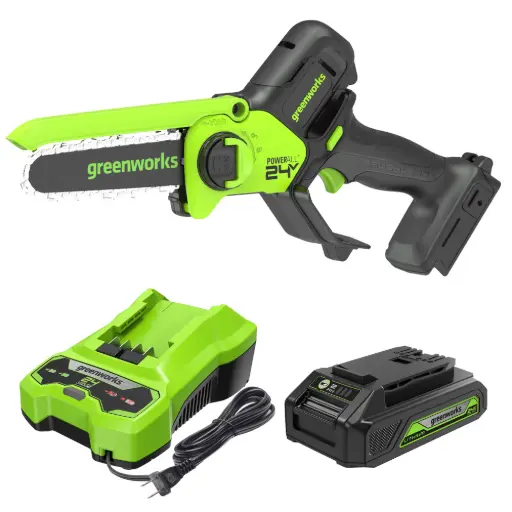 [G.W-24PR06] MOTOSIERRA 6" 24V BRUSHLESS BATERIA 2.0 AH & CARGADOR