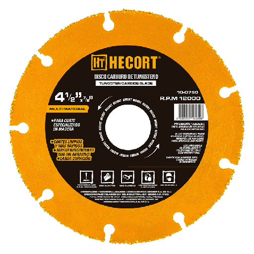 [HEC-100750] DISCO CARBURO DE TUNGSTENO 4 1/2 SEGMENTADO