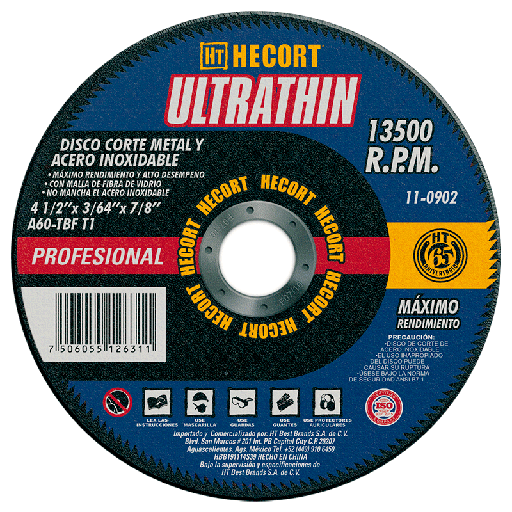 [HEC-110902] DISCO DE CORTE INOX 4 1/2X0.047X7/8 ECONO BALANCE A60T-BFT1