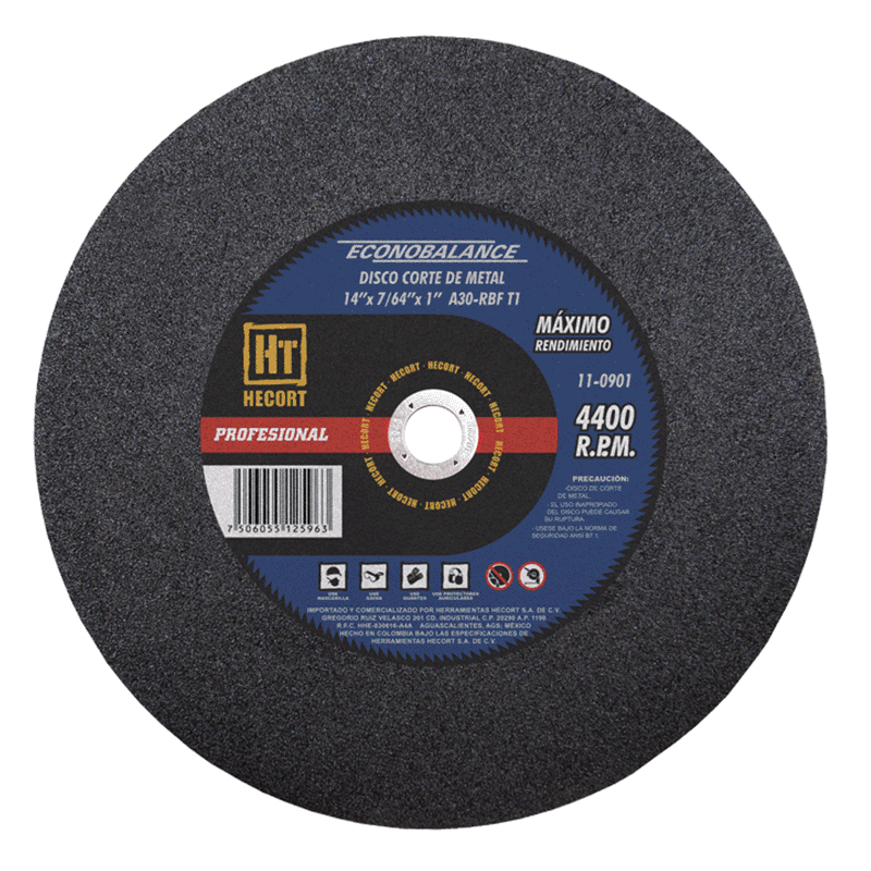 [HEC-110901] DISCO DE CORTE METAL 14X7/64X1 ECONO BALANCE A30R-BFT1