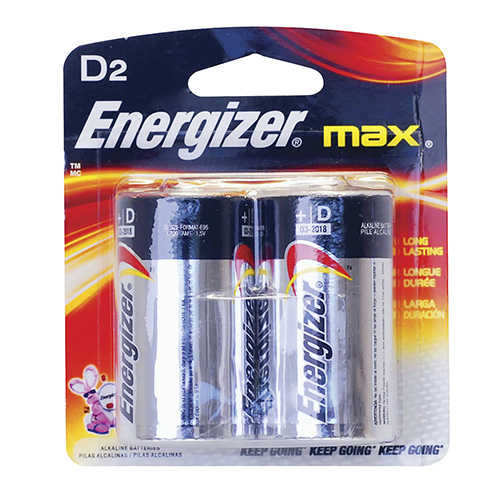 [SUR-E95BP-2] PILA ALCALINA MARCA ENERGIZER® D CON 2 PIEZAS