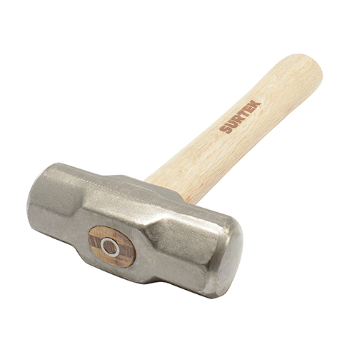 [SUR-MARR2] MARRO OCTAGONAL CABEZA FORJADA CON MANGO CORTO DE MADERA 12", 2 LB