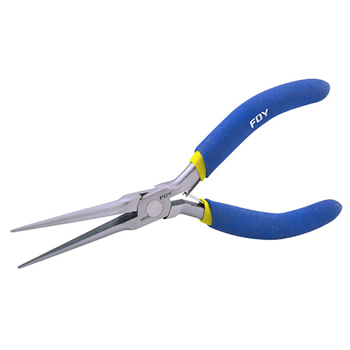 [FOY-142225] MINI PINZA PARA ELECTRÓNICA CON MANGO DE VINIL PUNTA AGUJA DE 5-3/4"