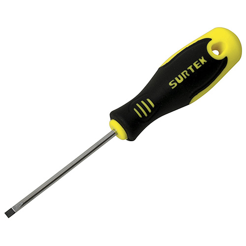 [SUR-D222] DESTORNILLADOR CON MANGO BIMATERIAL, PUNTA PLANA MINI 1/8" X 2-1/2"