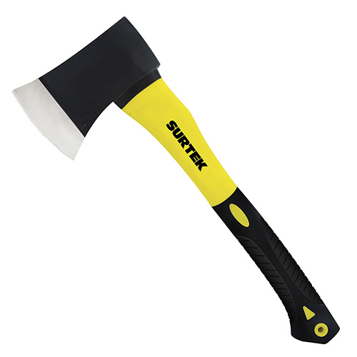 [SUR-HC1 1/2F] HACHA CAZADORA CON CABEZA FORJADA EN ACERO CON MANGO DE FIBRA DE VIDRIO 14", 1-1/2 LB