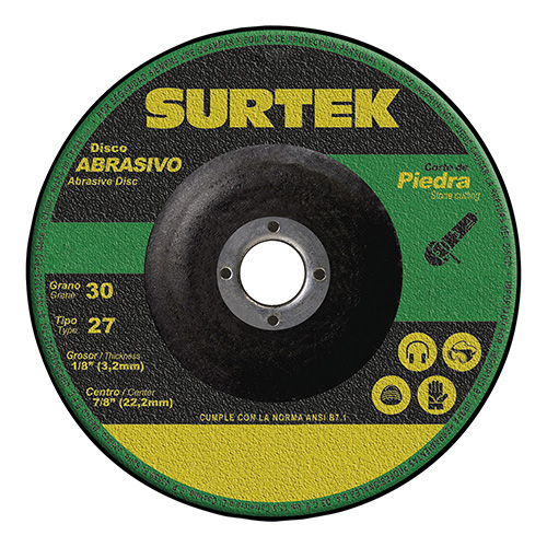 [SUR-123332] DISCO ABRASIVO TIPO 27 PARA PIEDRA, 9" X 1/8"