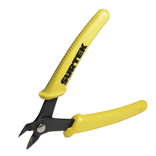 [SUR-948] MINI PINZA PARA ELECTRÓNICA CON MANGO BIMATERIAL CORTE DIAGONAL DE 5"