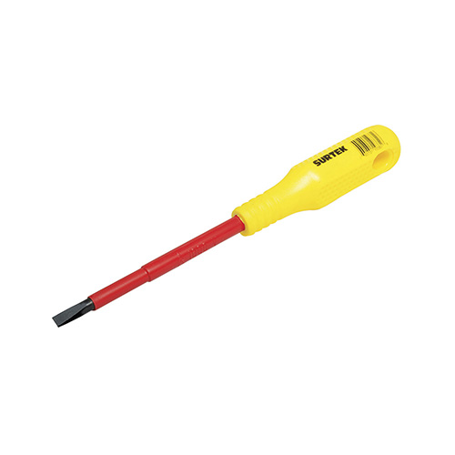 [SUR-D416V] DESTORNILLADOR CON MANGO AMARILLO DIELÉCTRICO 1000 V, PUNTA CABINET DE 1/4", 9"