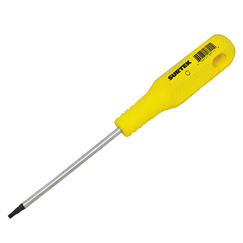 [SUR-D4327] DESTORNILLADOR CON MANGO AMARILLO, PUNTA TORX BARRA REDONDA T27 X 4"