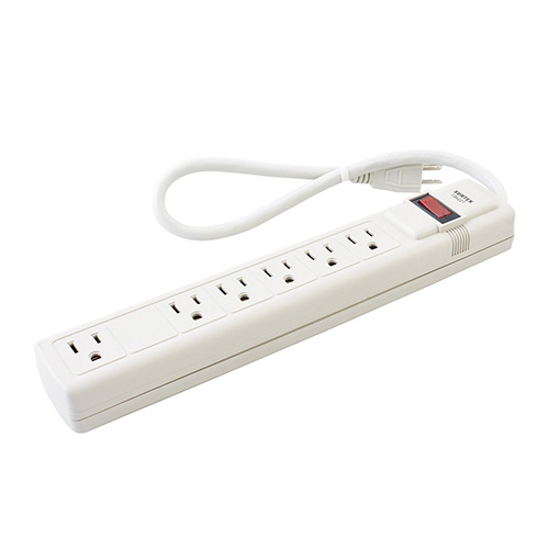 [SUR-136221] SUPRESOR DE PICOS 6 ENTRADAS CABLE 450 J, DE 45 CM