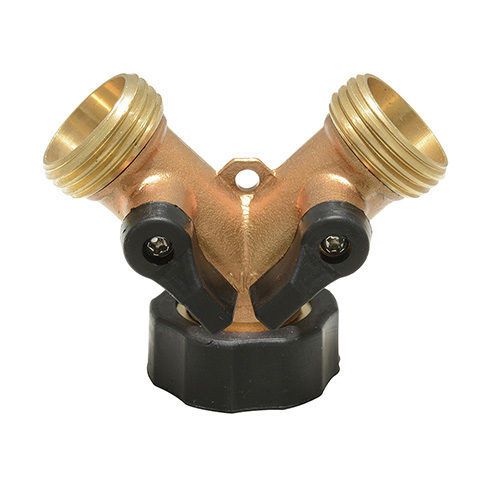 [SUR-130334] ADAPTADOR PARA MANGUERA DE RIEGO EN "Y" DE BRONCE 11 X 7 CM