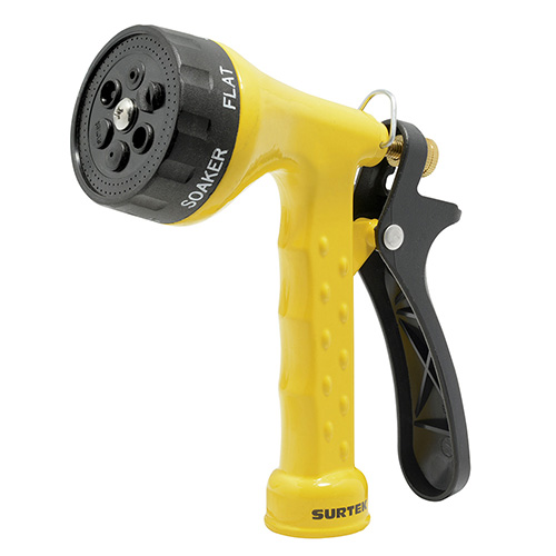 [SUR-130344] PISTOLA PARA RIEGO METÁLICA CON 6 FUNCIONES 3/4" GHT