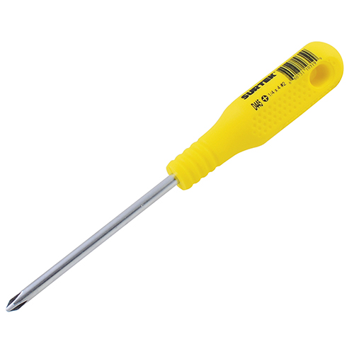 [SUR-D445] DESTORNILLADOR CON MANGO AMARILLO, PUNTA PHILLIPS BARRA REDONDA #2 X 4"