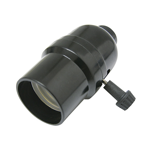 [SUR-136657] PORTALÁMPARA CON APAGADOR TIPO LLAVE, COLOR NEGRO