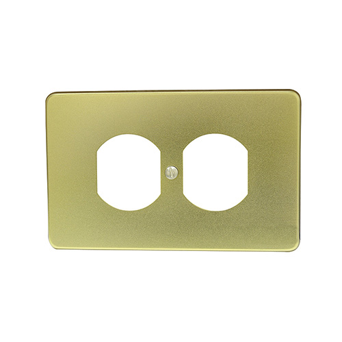 [SUR-136607] PLACA DOBLE DE ALUMINIO, LÍNEA ESTÁNDAR, COLOR ORO