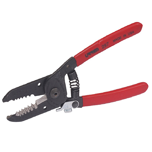 [URR-297] PINZA PELACABLE CON MANGO AIR CUSHION 10-20 AWG ALTA PALANCA CON SEGURO DE 6-3/4"