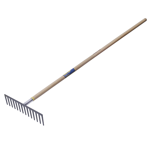 [SUR-130654] RASTRILLO RECTO PARA ASFALTO CON MANGO DE MADERA 60", 16 DIENTES