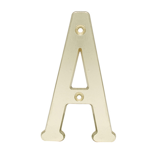 [LOC-L701ALB] LETRA A SLIM 4" LATÓN BRILLANTE