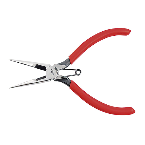 [URR-226G] PINZA PARA ELECTRICISTA CON MANGO RUBBER GRIP CON PUNTA LARGA CORTE LATERA DE 6-5/8"