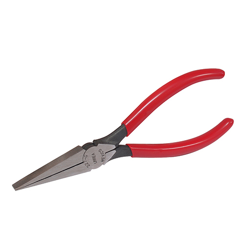 [URR-227G] PINZA PARA ELECTRICISTA CON MANGO RUBBER GRIP PUNTA PLANA SIN CORTE DE 6-5/8"
