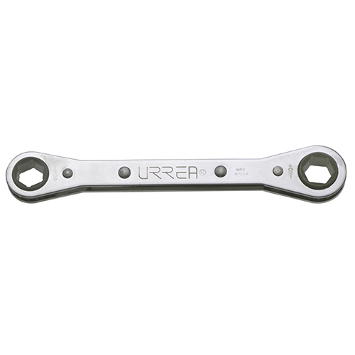 [URR-1191M] LLAVE DE ESTRÍAS PULIDO ESPEJO PLANA DE MATRACA MÉTRICA, 6 PUNTAS, 7 X 8 MM