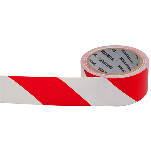 [SUR-138061] CINTA DE SEÑALIZACIÓN DE ADHESIVO ACRÍLICO ANCHO 2" DE 18 M, COLOR BLANCO/ROJO